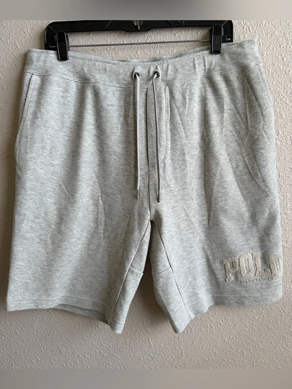 Polo Ralph Lauren Gray Textured 9” Sweat Shorts POLO logo L